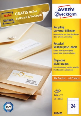 Etichette universali in carta riciclata 3