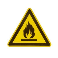 Cartello di pericolo “Pericolo di sostanze infiammabili”