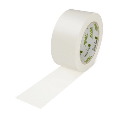 Nastro adesivo monta® (carta) terra, bianco, stampa personalizzata, 115 µ