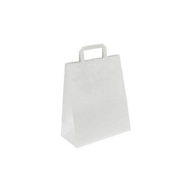 Sacchetto in carta Topcraft, bianco, 400 x 160 x 450 mm, 100 g/m²