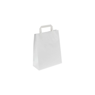 Sacchetto in carta Topcraft, bianco, 220 x 105 x 280 mm, 70 g/m²