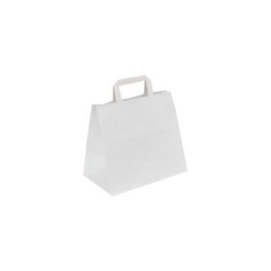 Sacchetto in carta Topcraft, bianco, 260 x 175 x 245 mm, 70 g/m²