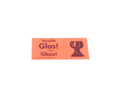 Etichette segnaletiche adesive Attenzione vetro!, 145 x 70 mm