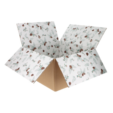 Scatola americana con stampa interna bianca Christmas, 350 x 315 x 170 mm