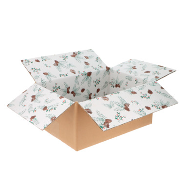 Scatola americana con stampa interna bianca Christmas, 310 x 215 x 140 mm