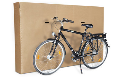 Scat. americana per biciclette, 1350 x 220 x 750 mm, onda doppia, portata 150 kg