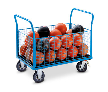 Carrello con manico pieghevole e pareti 2