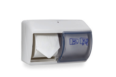 Dispenser di carta igienica, per 2 rotoli, 165 x 250 x 175 mm, bianco