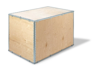 Cassa di legno, interno 580 x 380 x 380 mm, 6,1 kg, 1/4 Europallet
