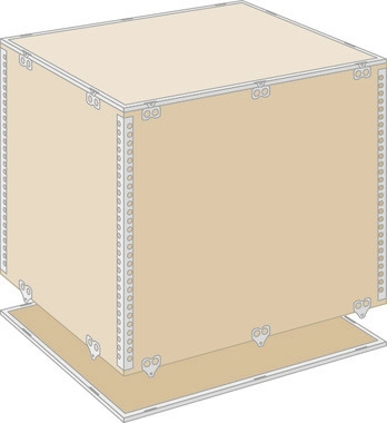 Cassa di legno, interno 400 x 300 x 380 mm, 4,2 kg, per contenitori piccoli 3