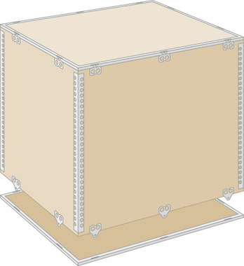 Cassa di legno, interno 1180 x 780 x 1000 mm, 26,7 kg, Europallet 3