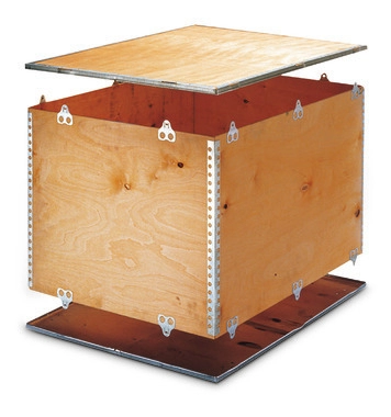 Cassa di legno, interno 580 x 380 x 380 mm, 6,1 kg, 1/4 Europallet 4