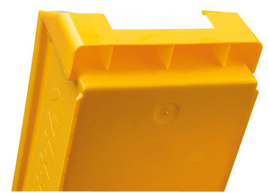 Contenit. a bocca di lupo (PE), giallo, 188 x 120 x 114 mm, misura 3 3