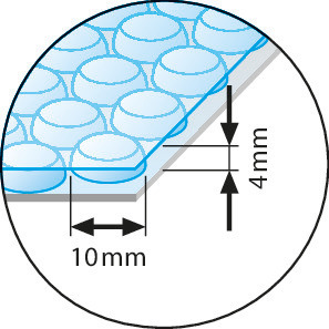 Sacchetto a bolle d’aria, 3 strati, 300 x 300 mm, spess. 80 µ, con autoadesivo 3