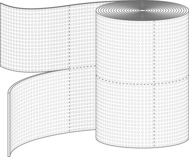 Pluriball, larg. 80 cm, lung. 75 m, 3 strati, perforaz. verticale e orizzontale