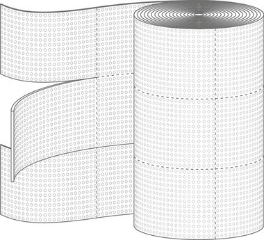 Pluriball, larg. 120 cm, lung. 75 m, 3 strati, perforaz. verticale e orizzontale