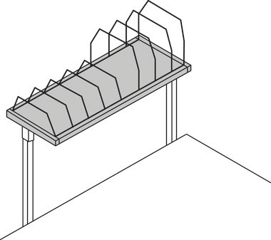 Tavolo da imb. System, mens. imballi, acciaio, sporg. tav., 1600x600 mm, grigio