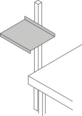 Tavolo da imb. System, barra stabil. corta, alt. 1170, sul tavolo 300 mm, nero 9