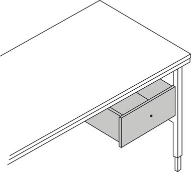 Tavolo da imballo System, piano di appoggio, legno, 1600 x 400 mm, grigio 13