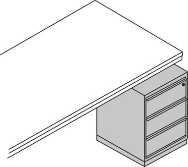 Tavolo da imb. System, barra stabil. corta, alt. 1170, sul tavolo 300 mm, nero 16