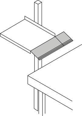 Tavolo da imb. System, barra stabil. corta, alt. 1170, sul tavolo 300 mm, nero 22