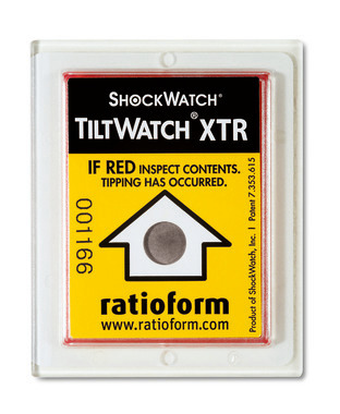 Indicatore di ribaltamento Tiltwatch®, 75 x 60 x 5 mm, resistente all’umidità