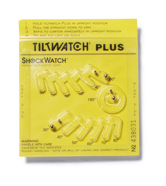 Indicatore di capovolg. Tiltwatch® Plus, con etich. segnalaz., 118 x 118 x 6 mm 2