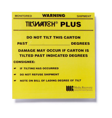 Indicatore di capovolg. Tiltwatch® Plus, con etich. segnalaz., 118 x 118 x 6 mm 3