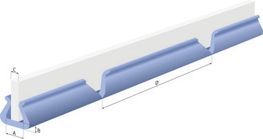 Prof. a U in espanso flow, pret. p. angoli, int. 34 ± 2 mm, sp. bordo 25-35 mm 2