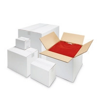 40 pezzi SCATOLE DI CARTONE imballaggio spedizioni 43x30x30cm scatoloni bianchi 