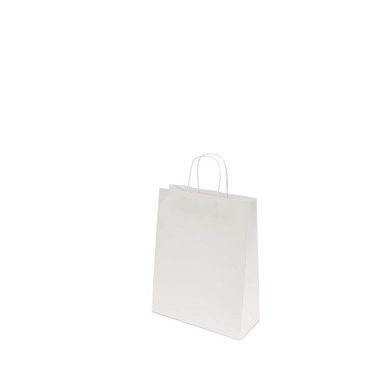 Sacchetto in carta, bianco, 240 x 110 x 310 mm, 100 g/m²