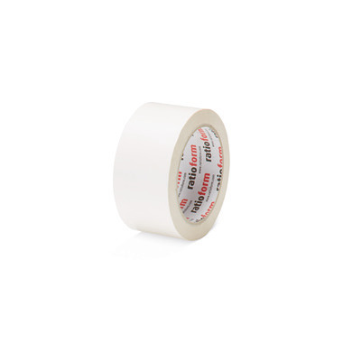 Nastro adesivo in PVC, bianco, larg. rotolo 50 mm, lung. 66 m, spessore 55 µ