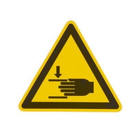Cartello di pericolo “Pericolo di ferimento mani”